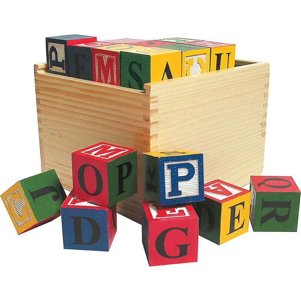 Schylling ABC Big Blocks - 48 Piece Wood Alphabet Blocks