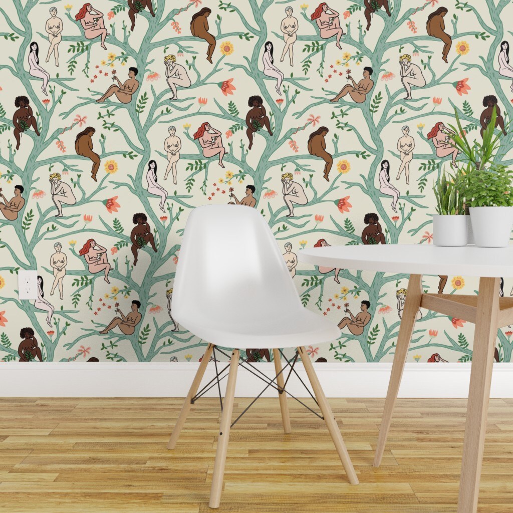 Turquoise Abstract Floral Wallpaper  Wallpaper Peel and Stick Wallpap   ONDECORCOM