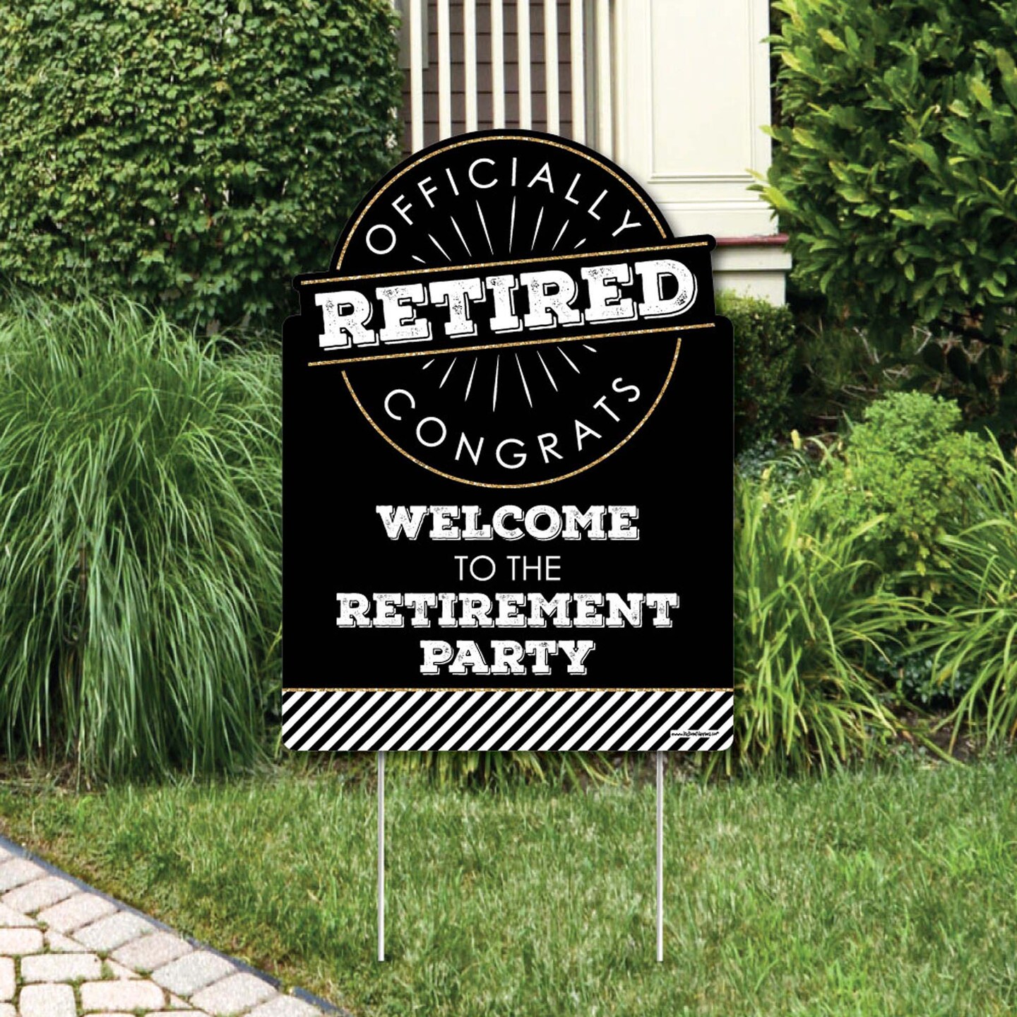Big Dot of Happiness Happy Retirement - Party Decorations - Retirement Party Welcome Yard Sign