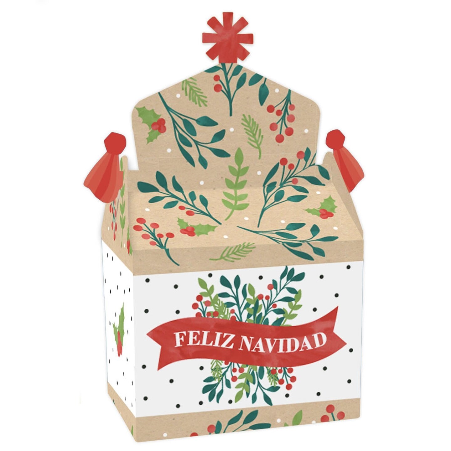 Big Dot of Happiness Feliz Navidad Treat Box Party Favors Holiday and Spanish Christmas Party