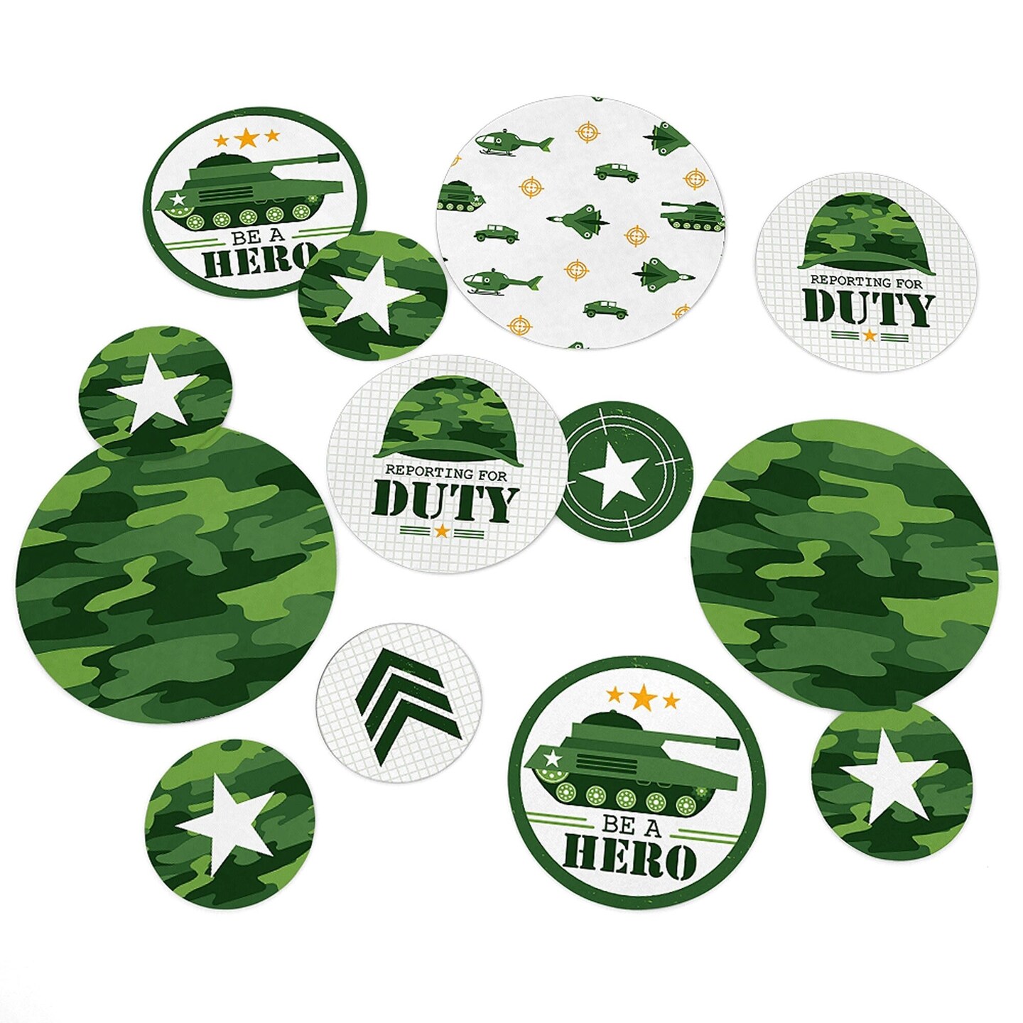 Big Dot of Happiness Camo Hero Army Military Camouflage Party Giant