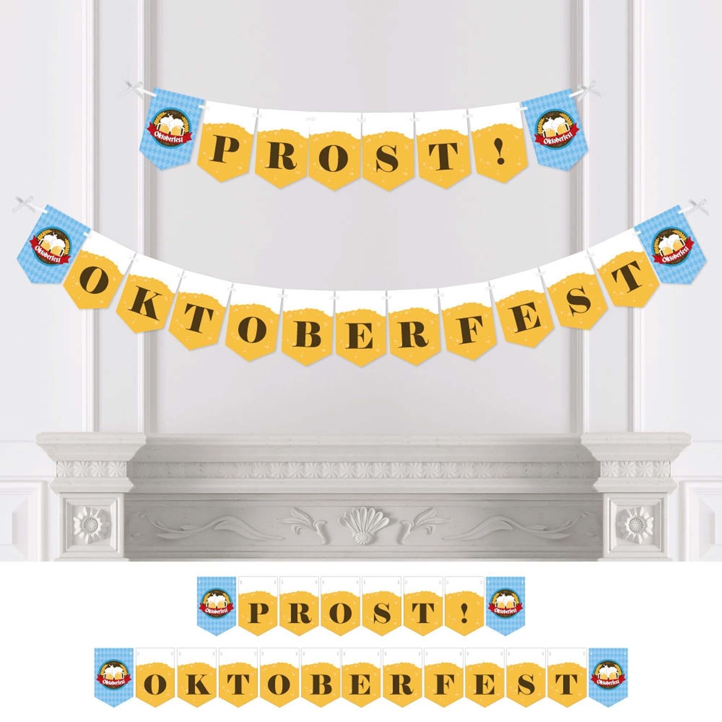Big Dot of Happiness Oktoberfest - Beer Festival Bunting Banner - Party Decorations - Prost Oktoberfest