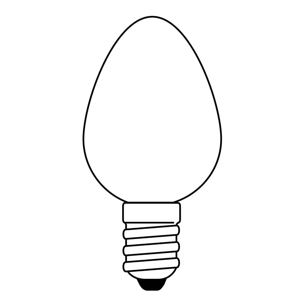 25Pk - Sunlite 10w C7 120v E12 Candelabra Base Clear Incandescent Salt Bulb
