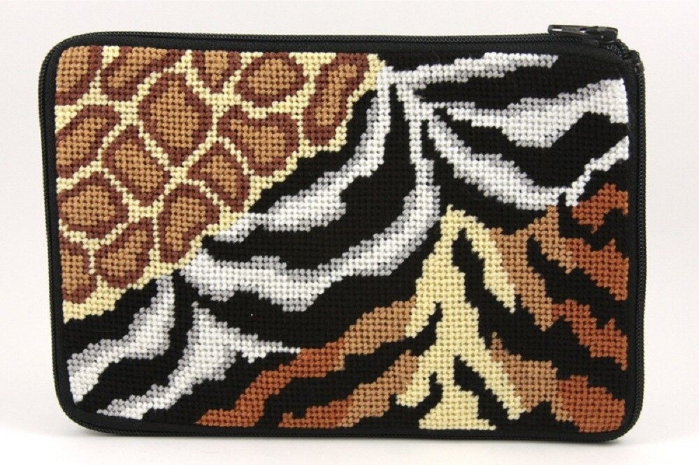 Cosmetic Purse - Animal Skins - Needlepoint Kit