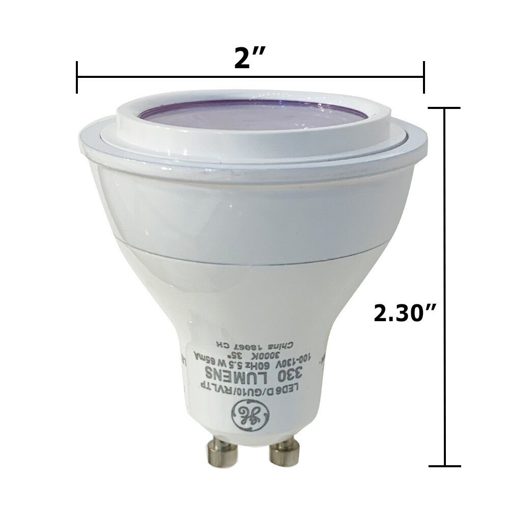 4PK - GE 5.5w LED MR16 GU10 3000K Dimmable Light Bulb - 50w equiv.