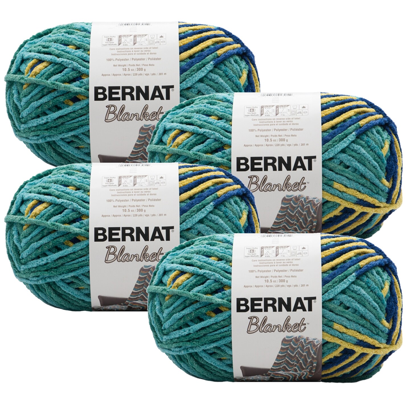 (Pack of 4) Bernat Blanket Big Ball Yarn-Dorset-Coastal Collection