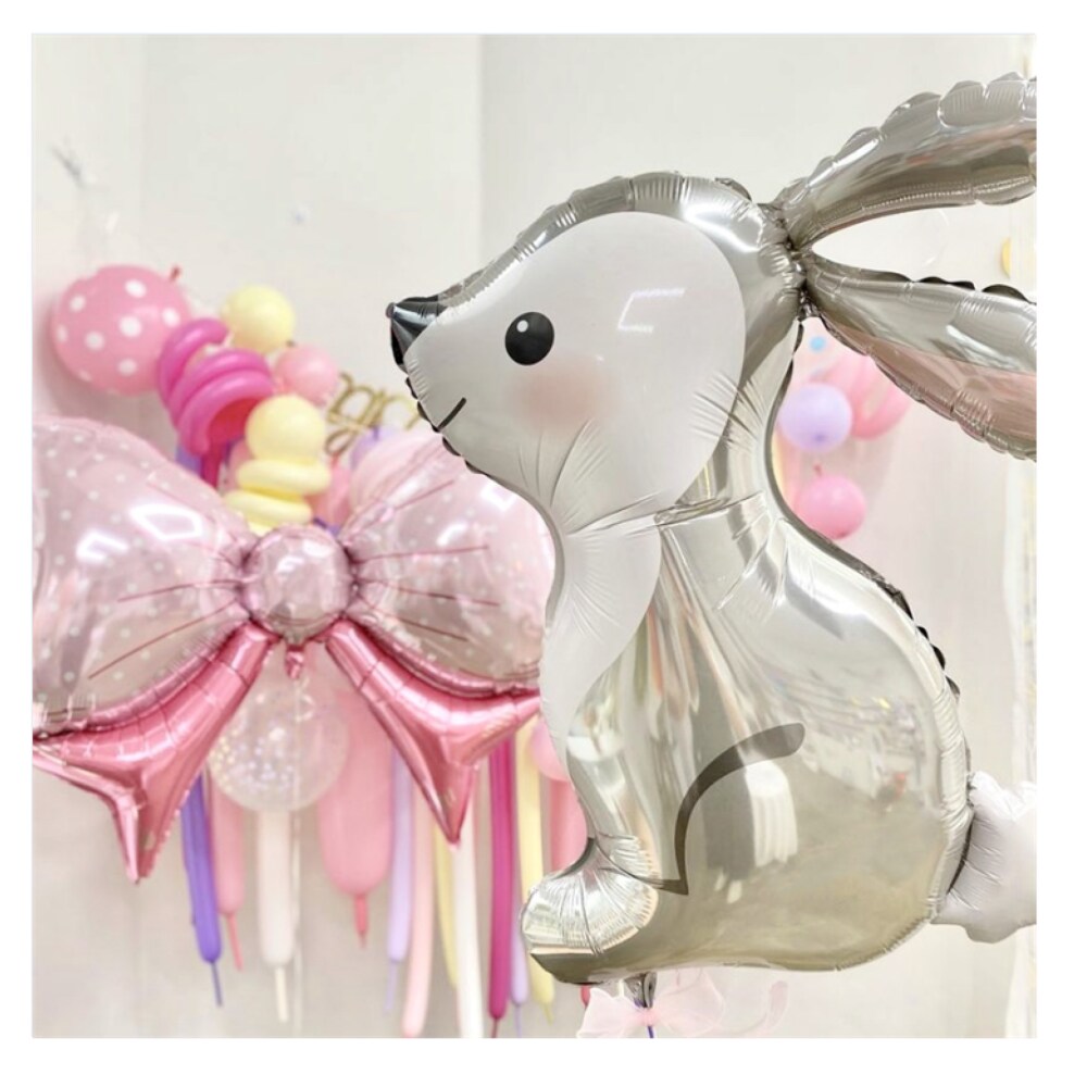 Easter Decoration Rabbit Helium Foil Balloons - Jungle Bunny Forest Animal Balloon