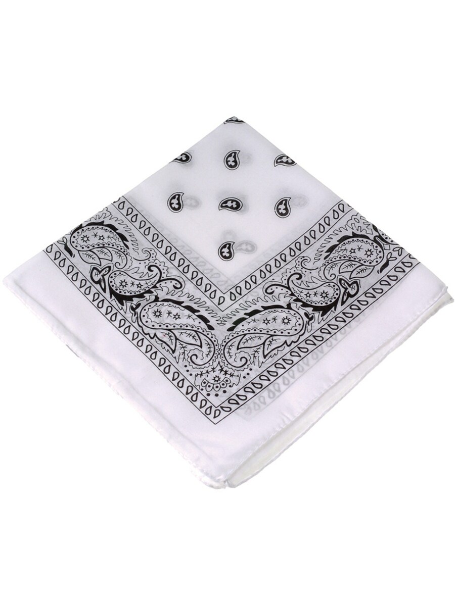 White Cowboy Cowgirl Western Bandana Head Scarf Costume Accessory