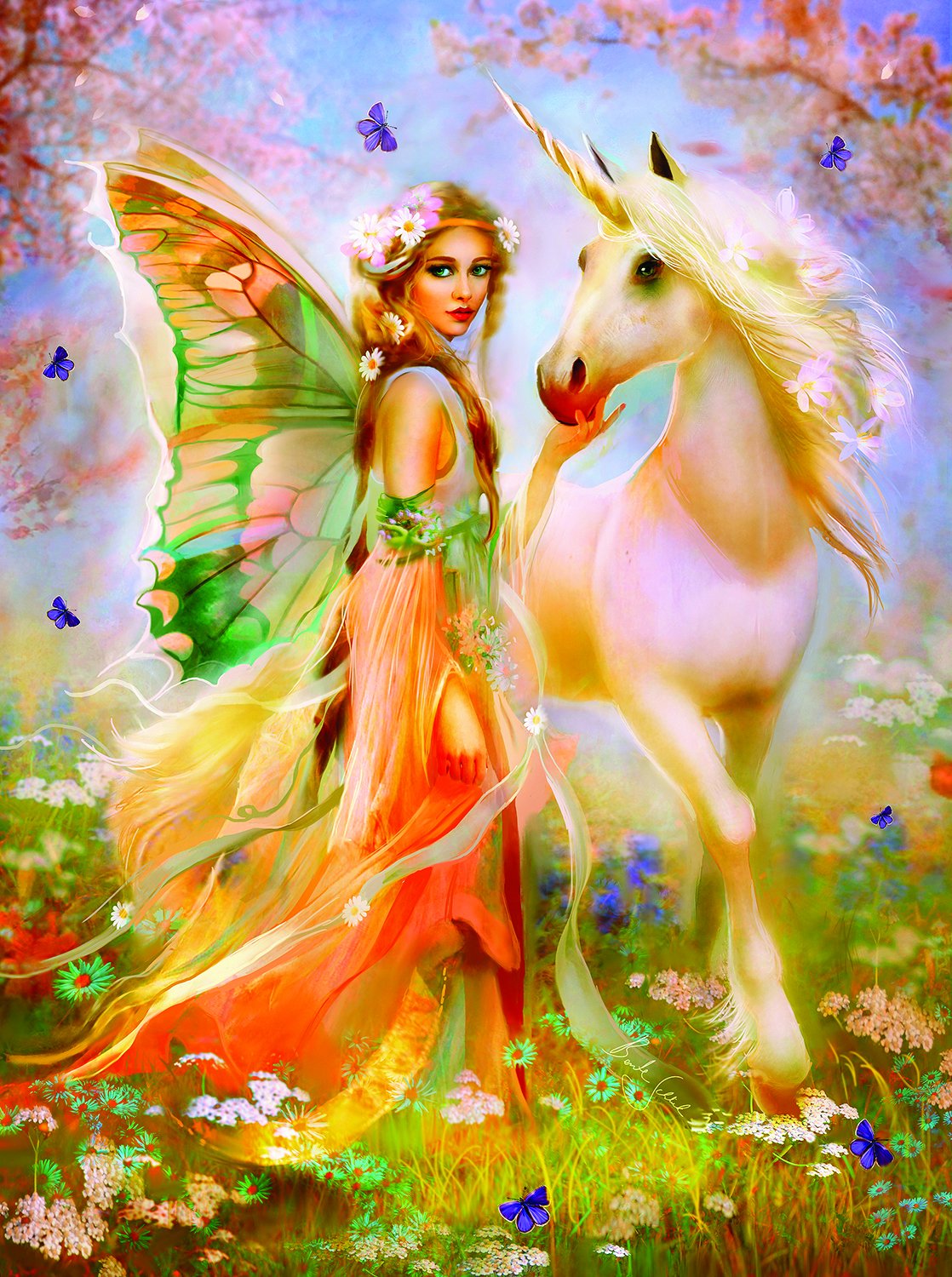 Sunsout Fairy Princess and Unicorn 1000 pc Jigsaw Puzzle 49006