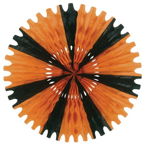 Orange &#x26; Black Tissue Fan