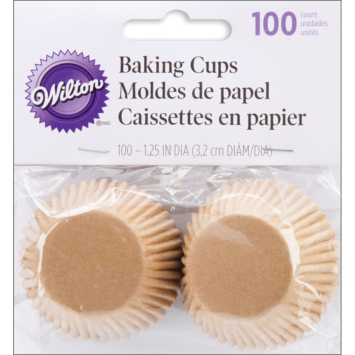 Wilton Mini Baking Cups 100/Pkg-Unbleached