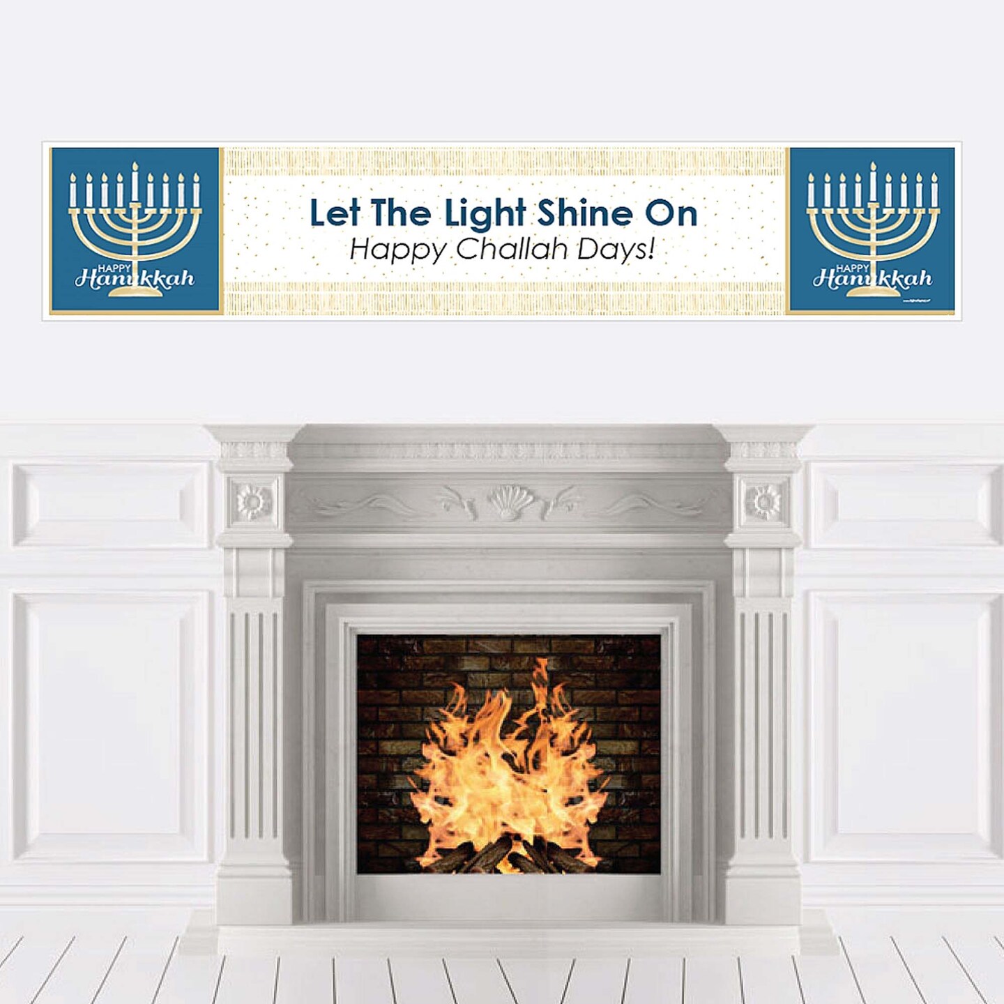 Big Dot of Happiness Happy Hanukkah - Chanukah Party Decorations Party Banner