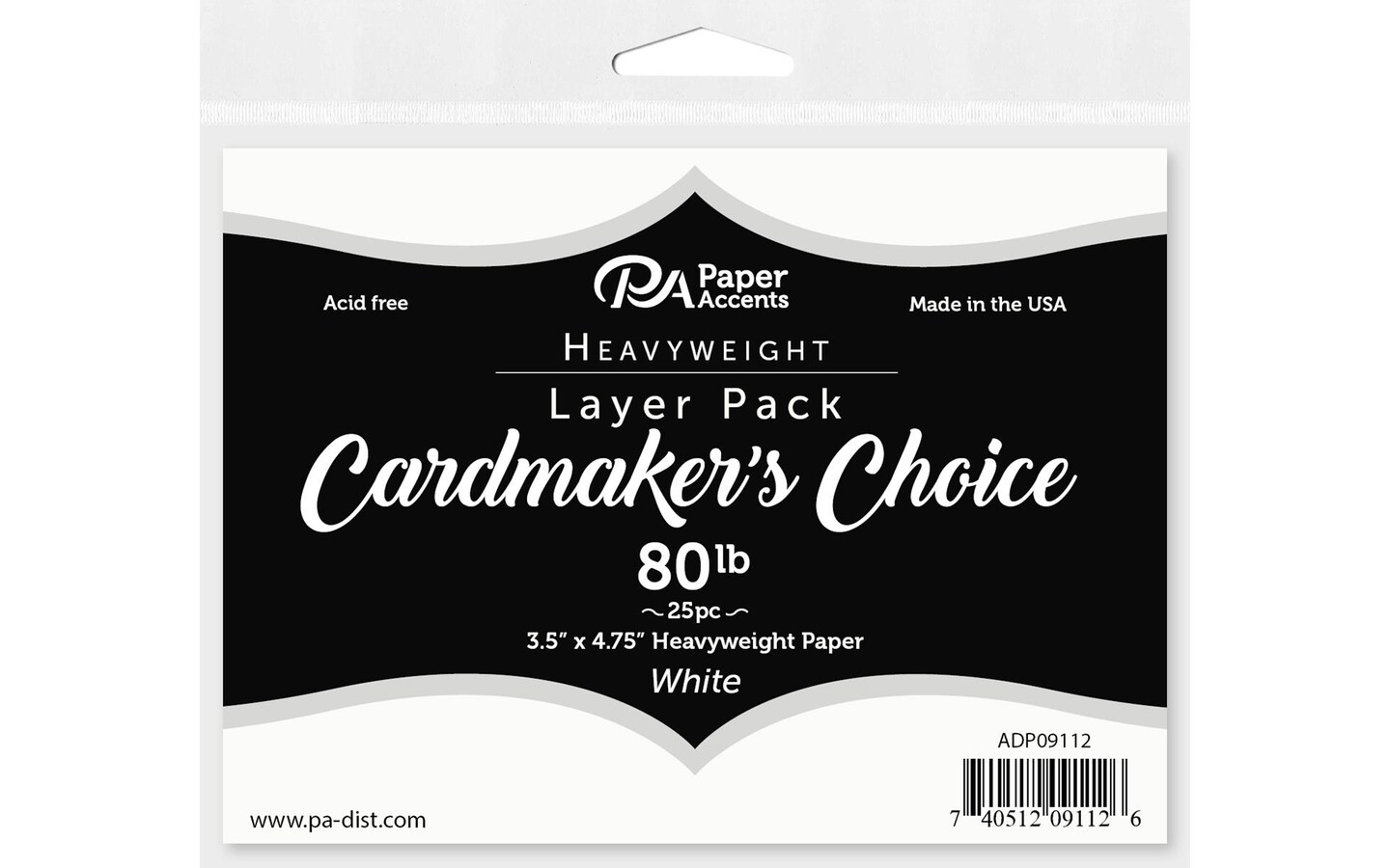 Cardmakers Choice Card Layer 3.5x4.75 80lb Wht25pc