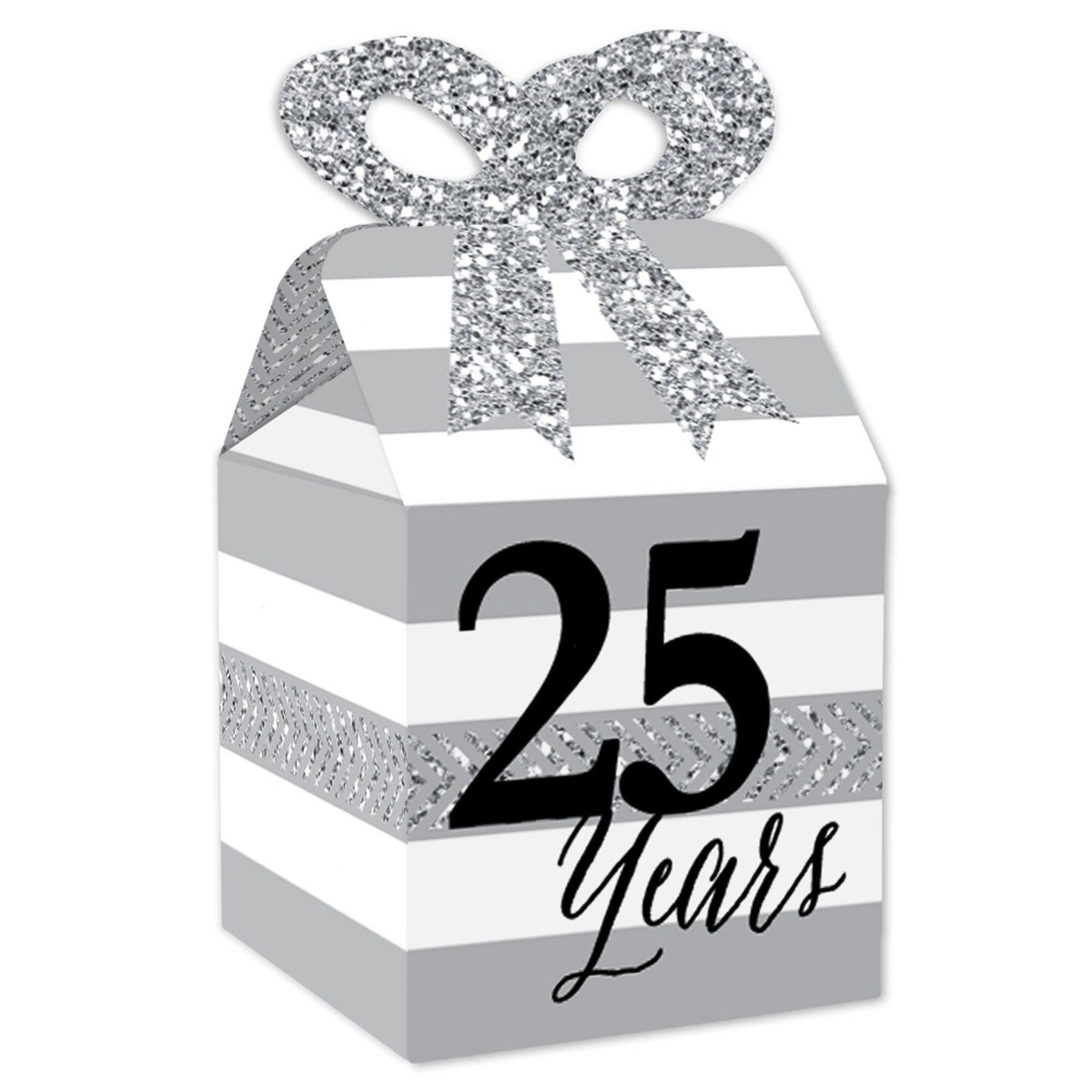 25 Years Together 25th Wedding Anniversary Silver Photo Gift Acrylic Block  - The Card Zoo