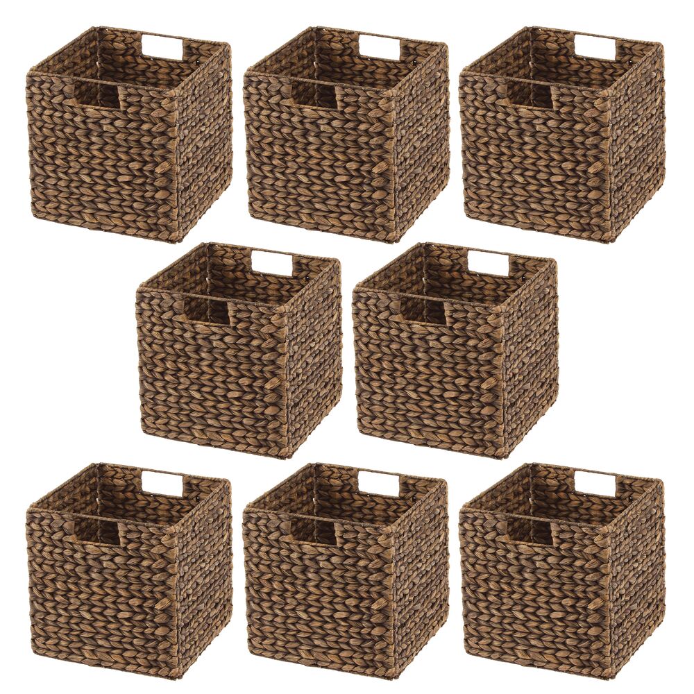 mDesign Hyacinth Kitchen Storage Basket with Handles Michaels