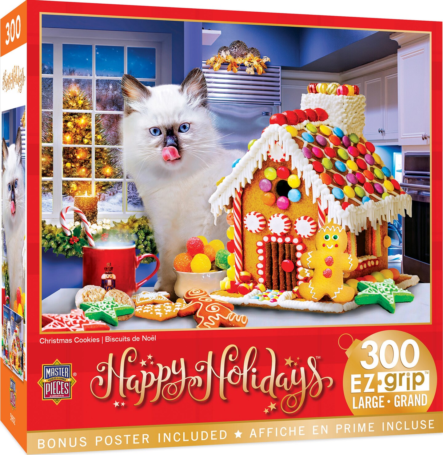 MasterPieces 300 Piece EZ Grip Jigsaw Puzzle - Christmas Cookies - 18&#x22;x24&#x22;