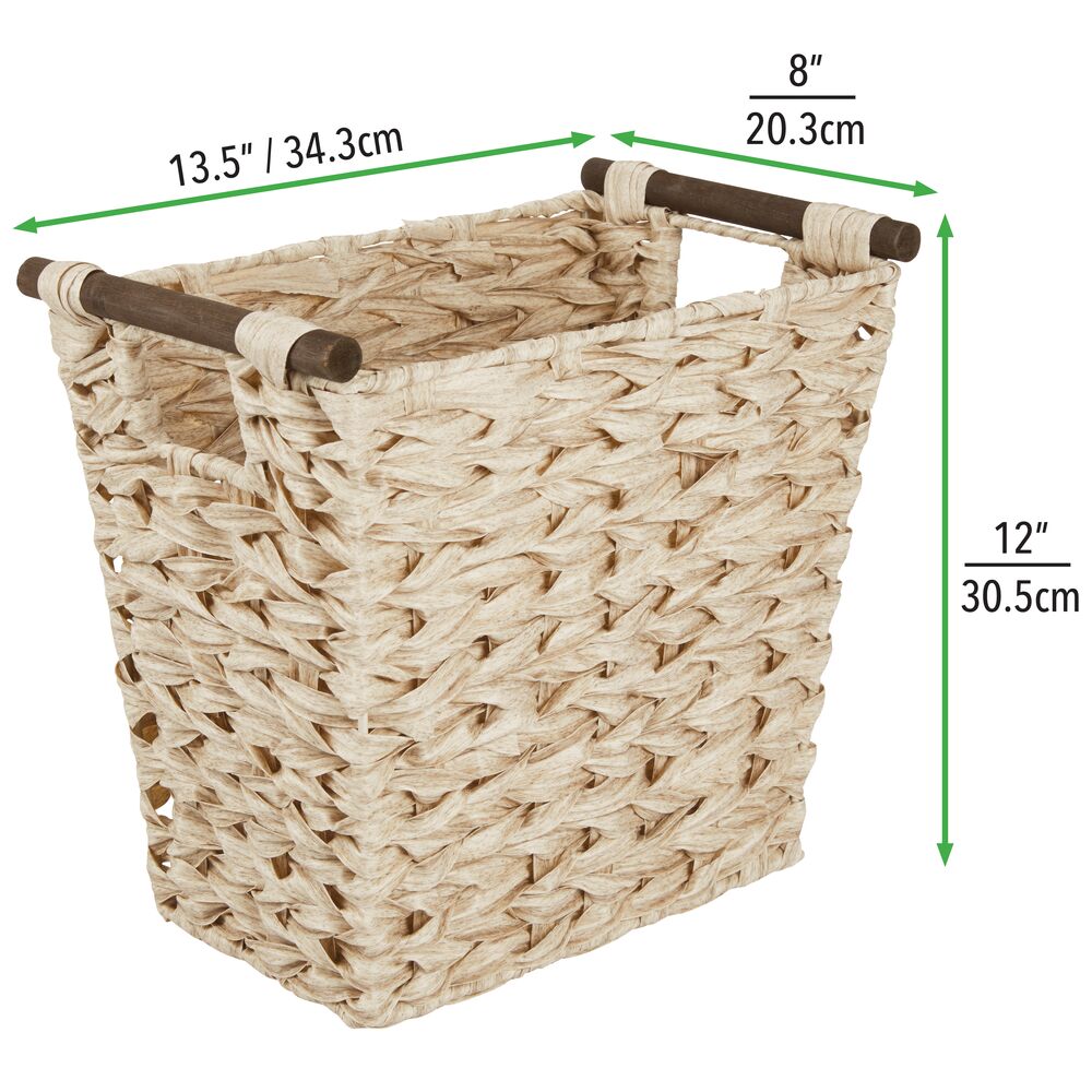 mDesign Woven Trash Can Wastebasket, Garbage Container Bin Trash Bins