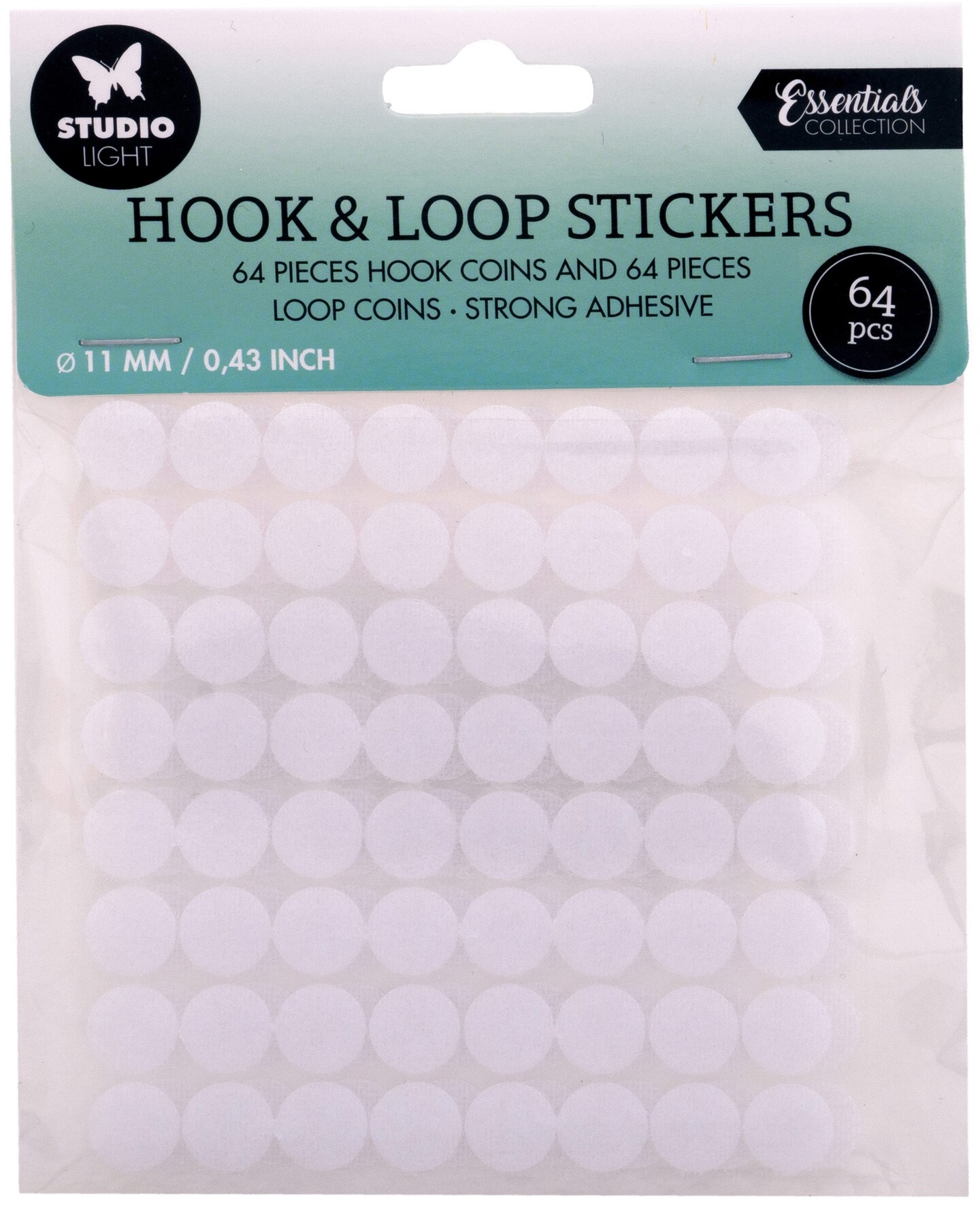 Studio Light Hook &#x26; Loop Stickers 11Mm-Nr. 01