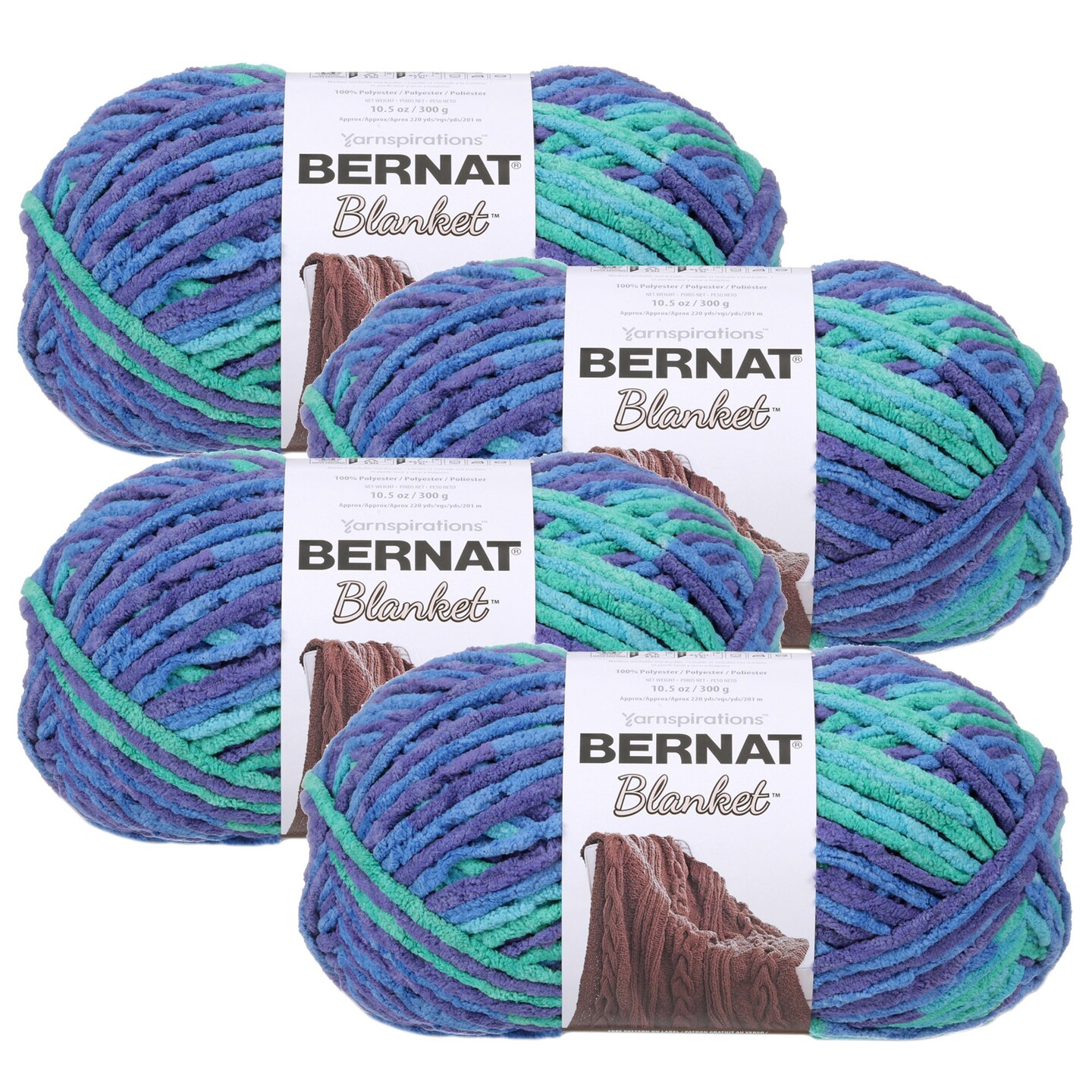 (Pack of 4) Bernat Blanket Big Ball YarnOcean Shades Michaels