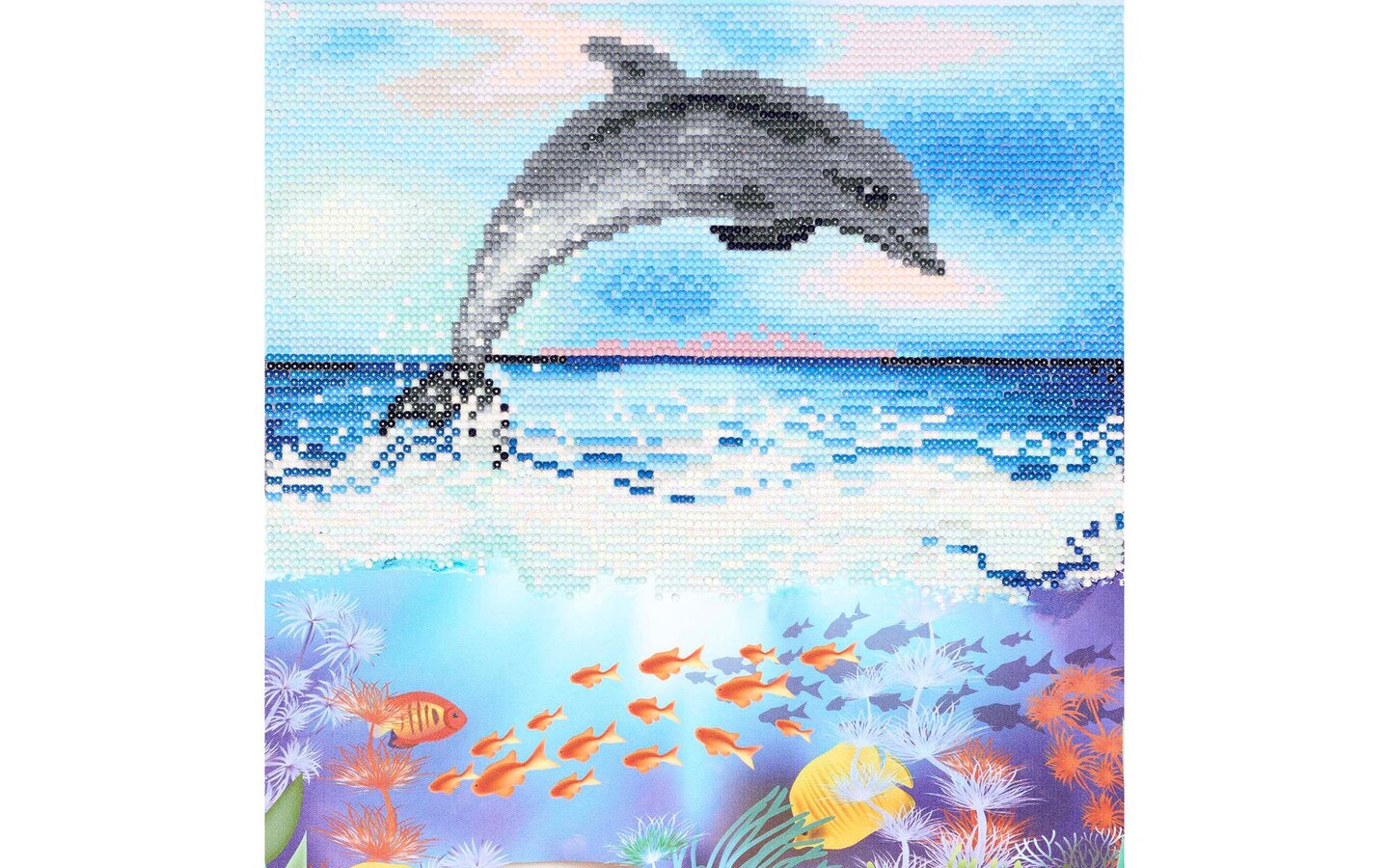 Diamond Art By Leisure Arts Dolphin 12x12 Intermediate Diamond