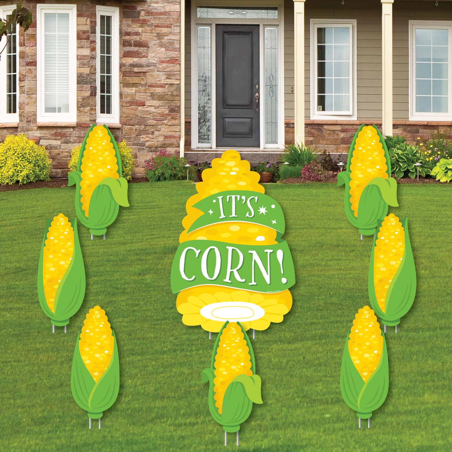 Big Dot of Happiness It's Corn Yard Sign and Outdoor Lawn Decorations