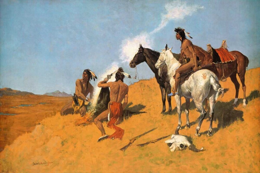 The Smoke Signal Poster Print by Frederic Remington - Item # VARPDX133315