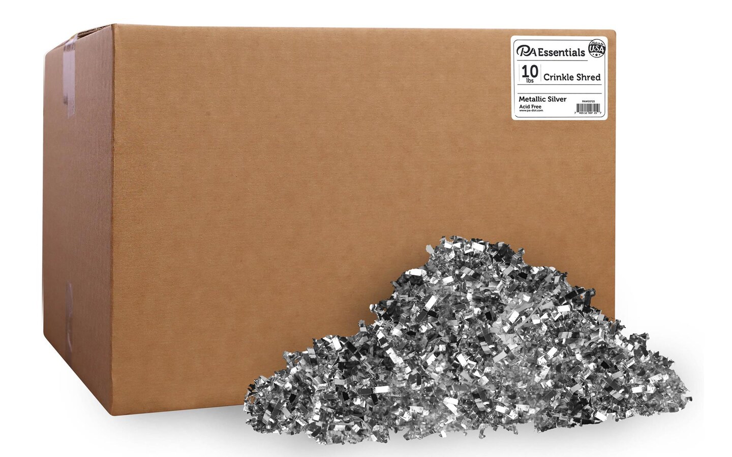 PA Ess Crinkle Shred Box 10lb Metallic Silver