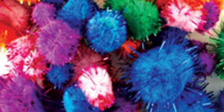Krafty Kids Glitter Pom-Poms Variety Pack 75/Pkg-Assorted