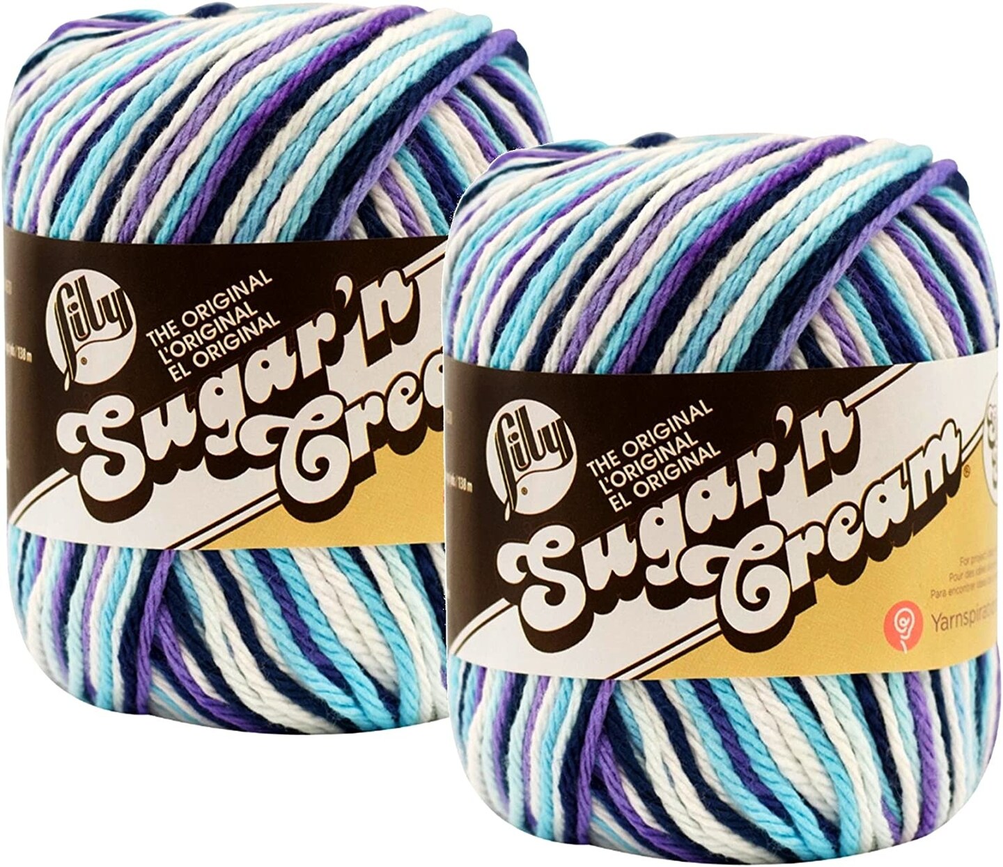 (Pack of 2) Lily Sugar&#x27;n Cream Yarn - Ombres Super Size-Moondance