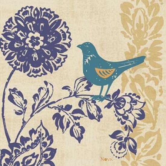 Blue Indigo Bird II Poster Print by  Studio Nova - Item # VARPDXRB8834SN