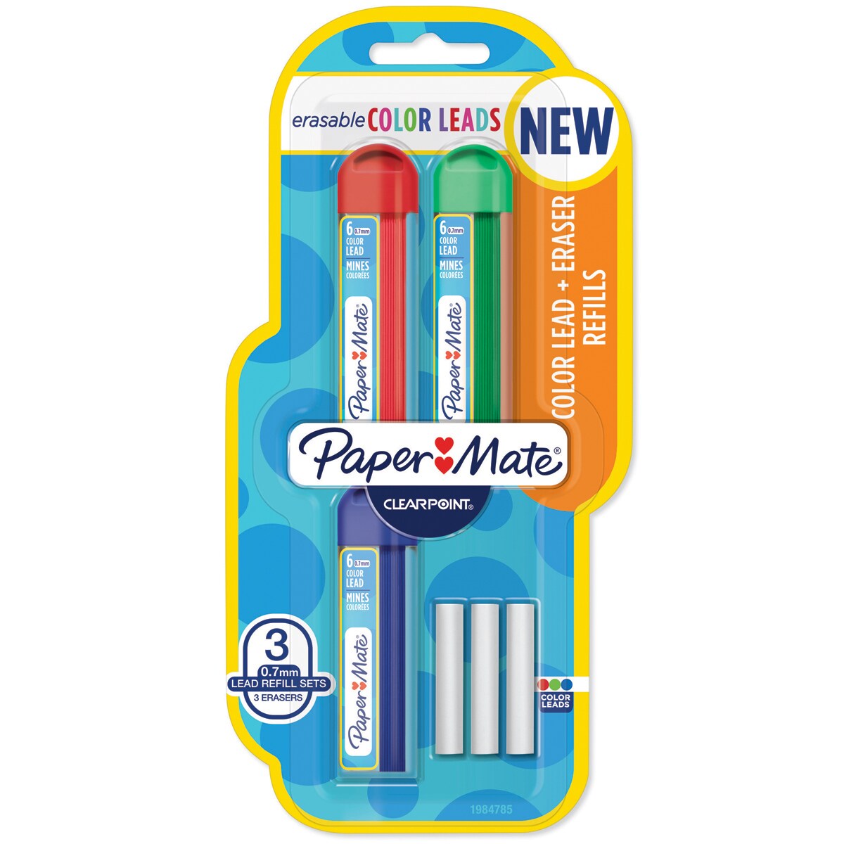 Paper Mate Clearpoint Erasable Mechanical Pencil Refill-Colors: Red, Green, Blue