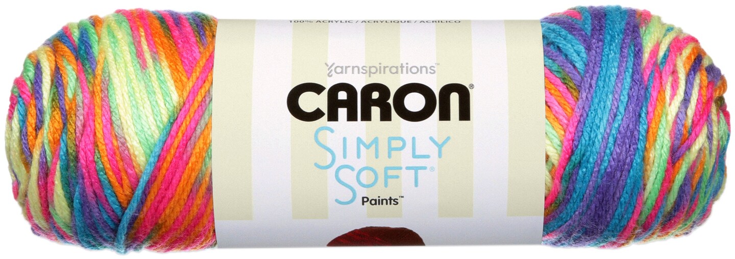  Simply Soft Paints Yarn-Rainbow Bright : Arts, Crafts & Sewing