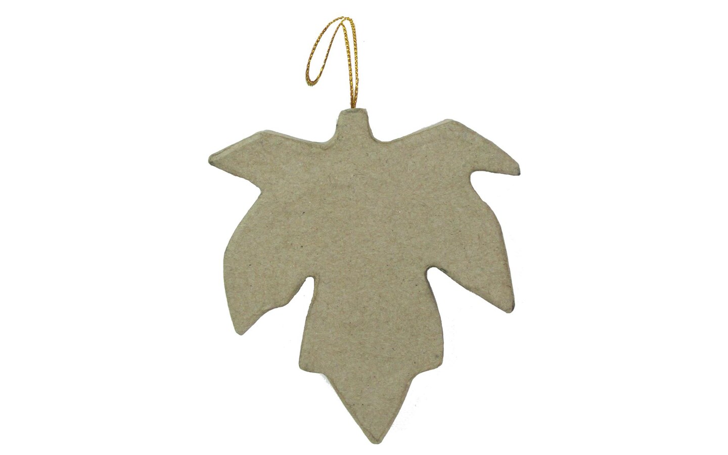 PA Paper Mache Ornament Flat Leaf B 4.25&#x22;