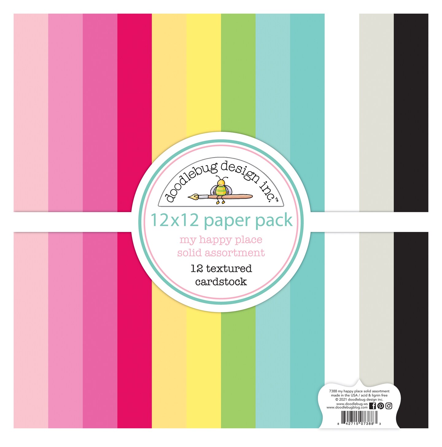 Doodlebug Textured Double-Sided Cardstock 12x12