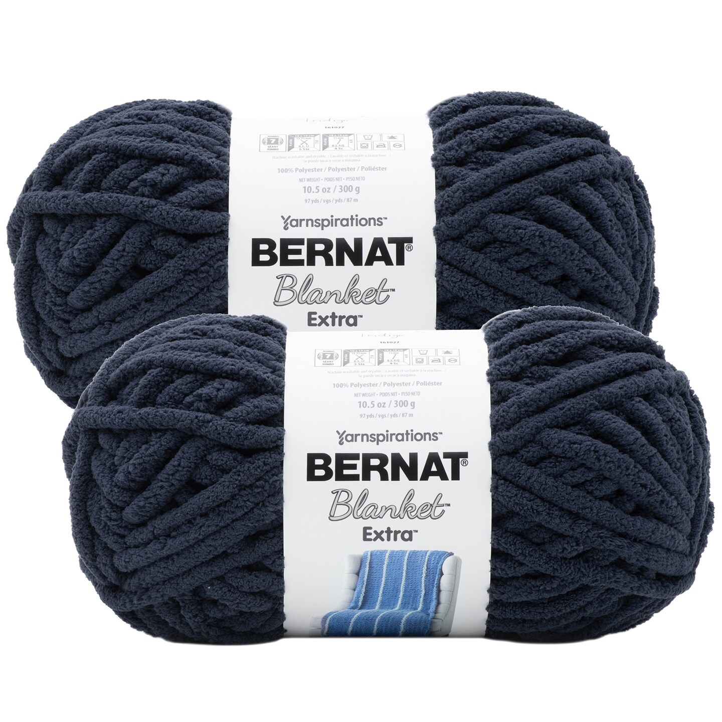 (Pack of 2) Bernat Blanket Extra Yarn-Indigo