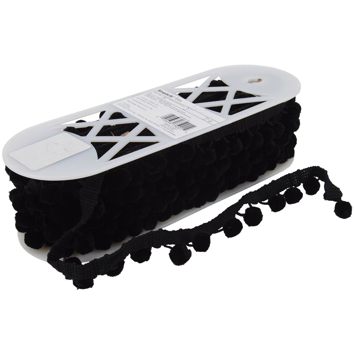 Simplicity Ball Fringe 1-1/8&#x22;X12yd-Black