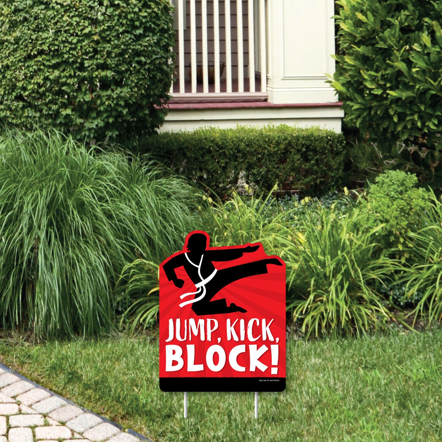 Big Dot of Happiness Karate Master - Outdoor Lawn Sign - Martial Arts Birthday Party Yard Sign - 1 Piece