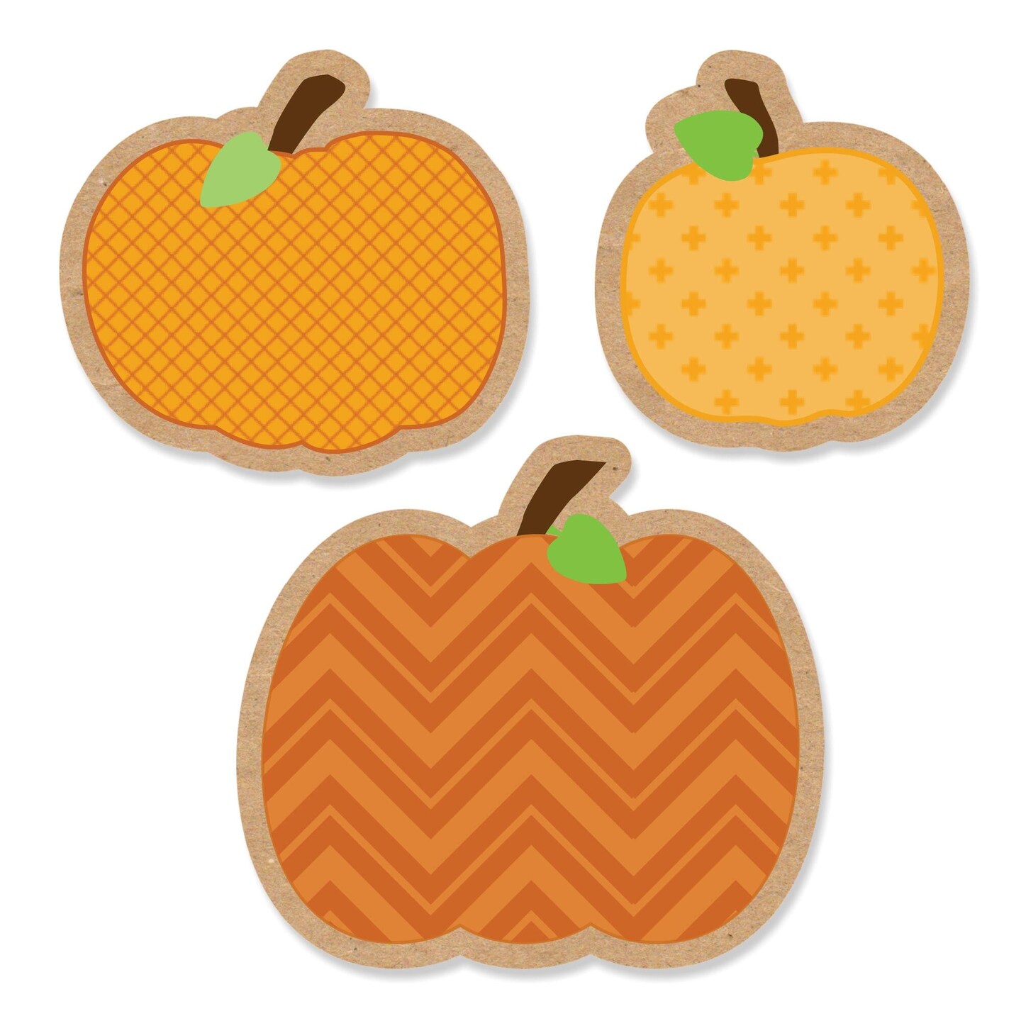 Big Dot of Happiness Pumpkin Patch - DIY Shaped Fall, Halloween or Thanksgiving Party Cut-Outs - 24 Count