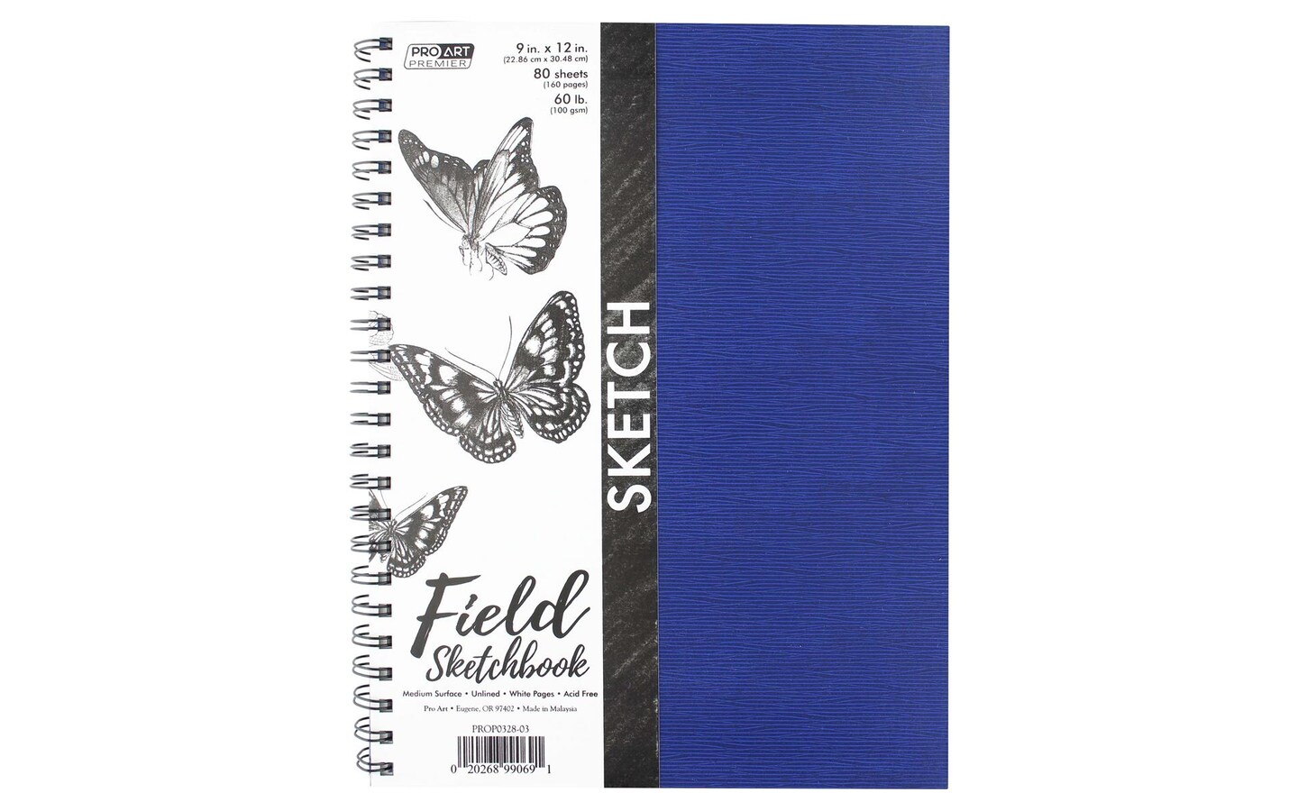 Pro Art Premium Sketch Book 9"x12" 80 sheets, 60#, Wire, Sketch Book, Sketchbook, Drawing Pad, Sketch Pad, Drawing Paper, Art Book, Drawing Book, Art Paper, Sketchbook for Drawing