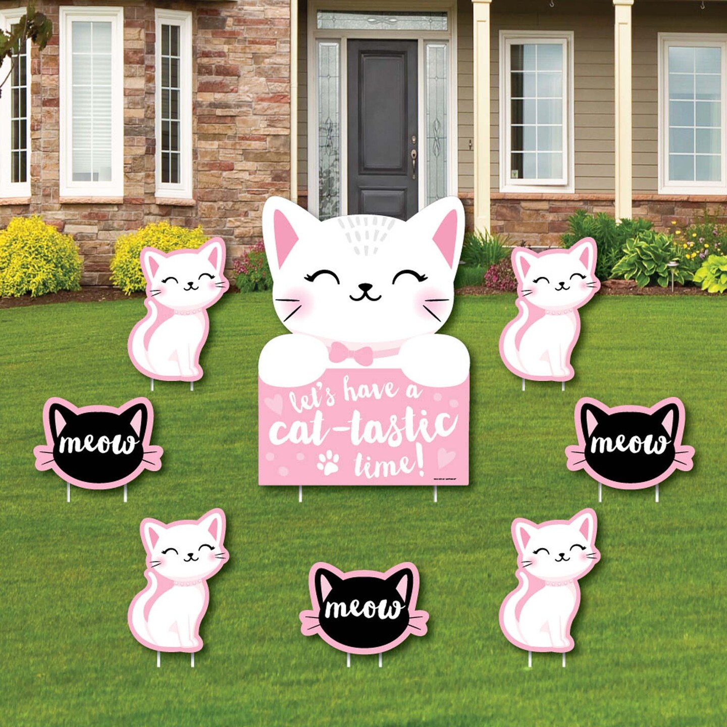 Big Dot Of Happiness Purr Fect Kitty Cat Yard Sign And Outdoor Lawn