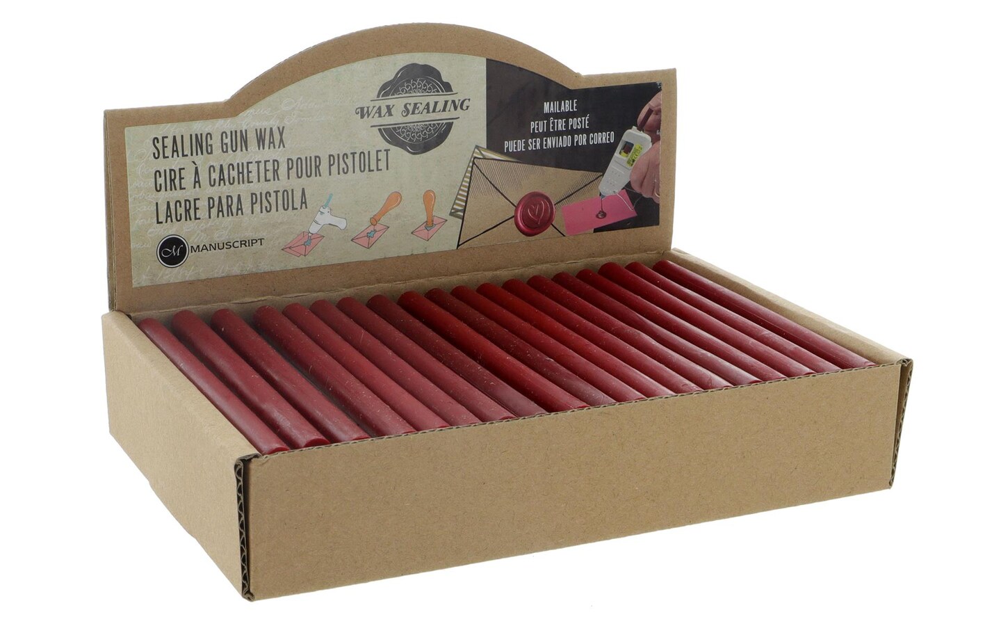 Manuscript Wax Sealing Gun Wax 72pc Red
