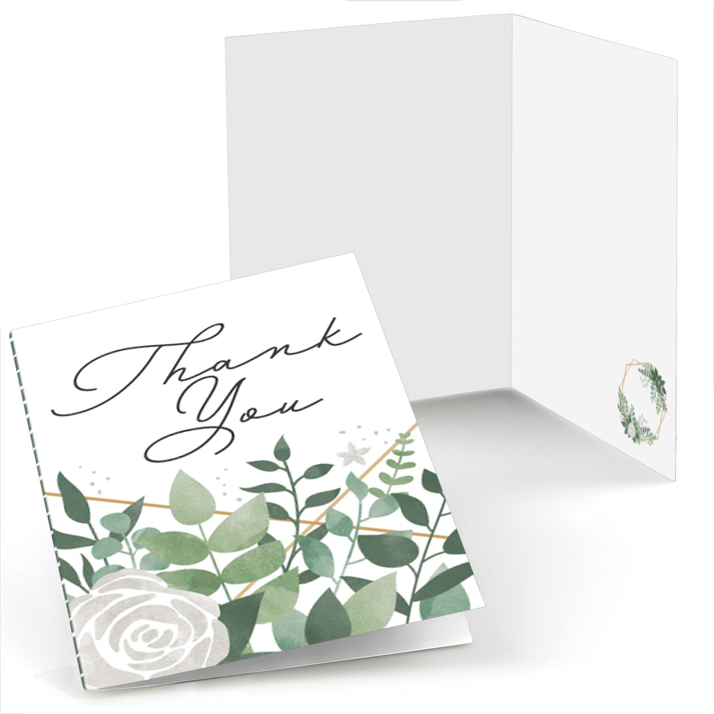 Big Dot of Happiness Boho Botanical - Greenery Party Thank You Cards (8 count)