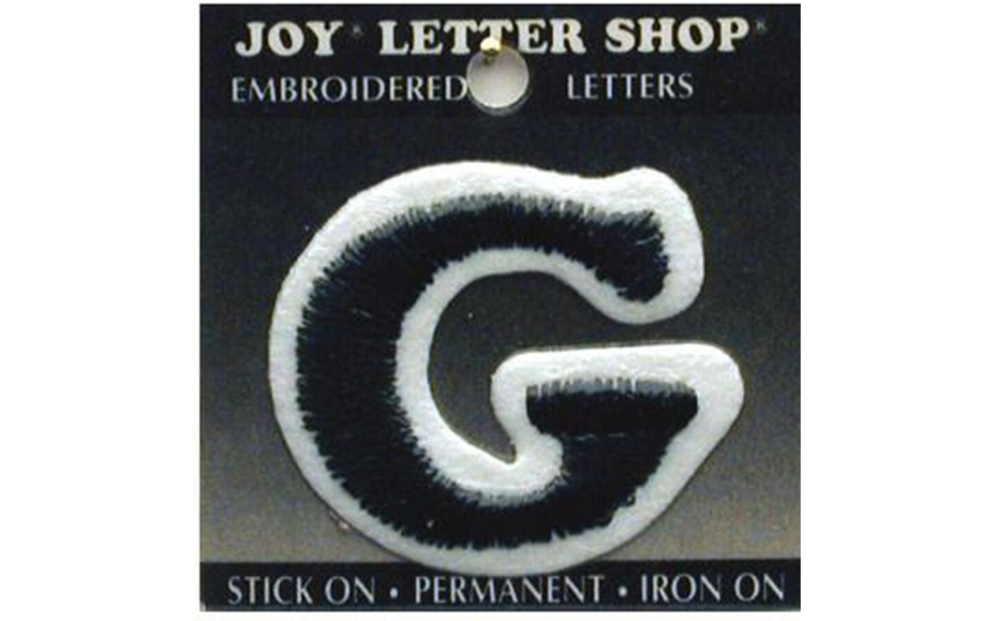 Joy Applique Letter Iron On Cooper 1.5&#x22; Black G