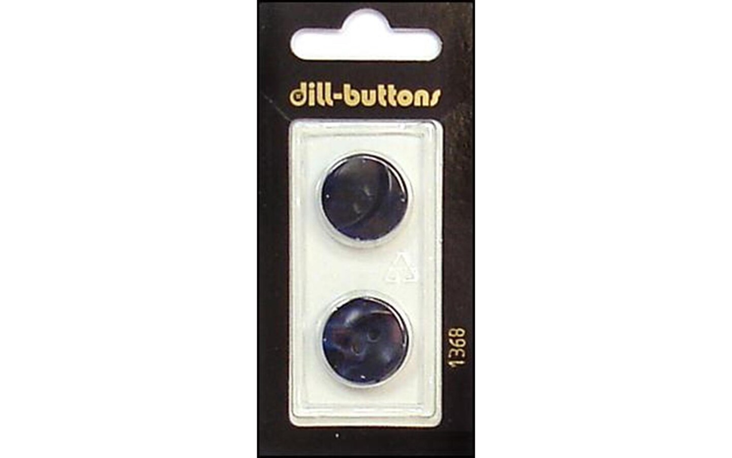 Dill Buttons 18mm 2pc 2 Hole Navy