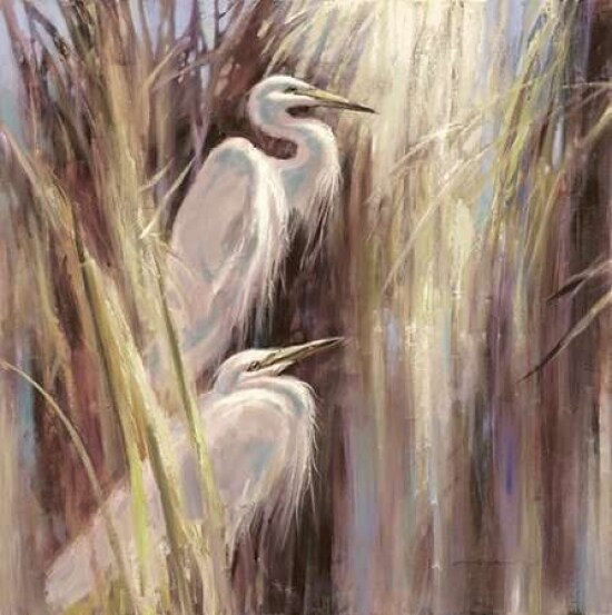 Seaside Egrets Poster Print by Brent Heighton (24 x 24)