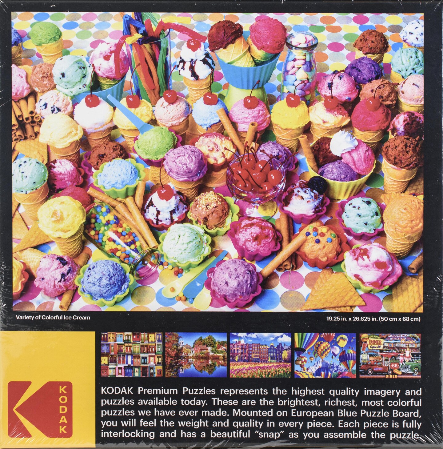 Kodak Premium Jigsaw Puzzle 1000 Pieces 20"X27"-Variety Of Colorful Ice Cream