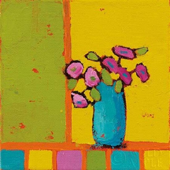 Turquoise Vase Bright Poster Print by Phyllis Adams - Item # VARPDX27921