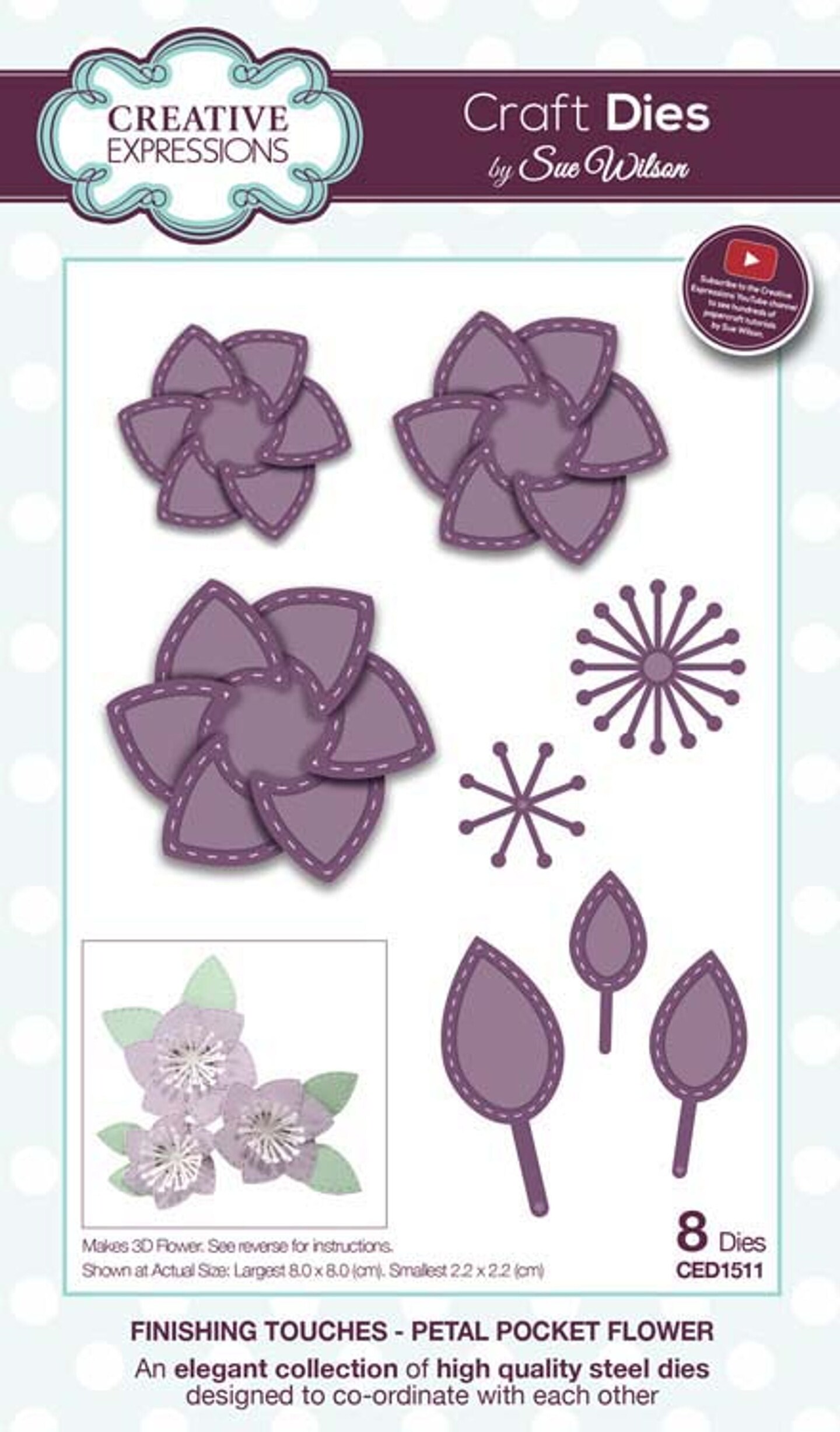 Creative Expressions Finishing Touches Collection Petal Pocket Flower ...