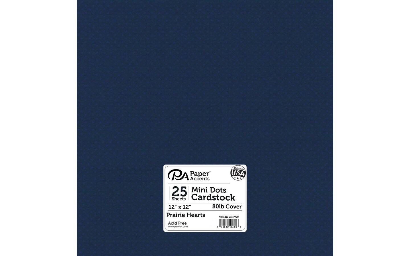 PA Paper Accents Mini Dots Cardstock 12&#x22; x 12&#x22; Prairie Hearts, 80lb colored cardstock paper for card making, scrapbooking, printing, quilling and crafts, 25 piece pack