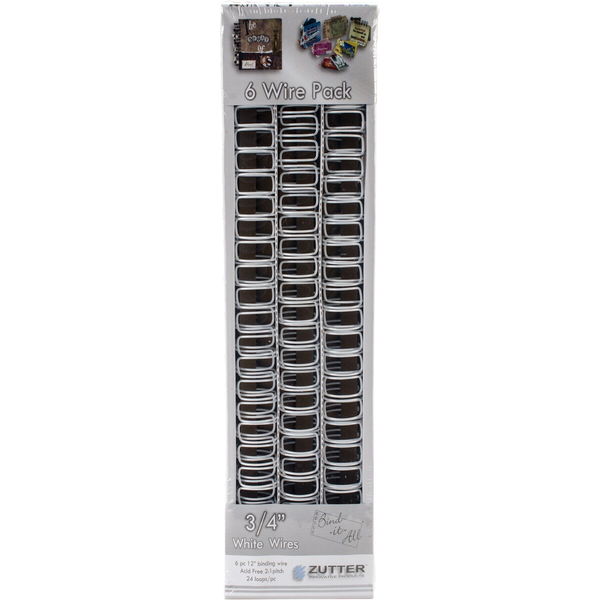 Bind-It-All OWire .75&#x22; 6/Pkg-White